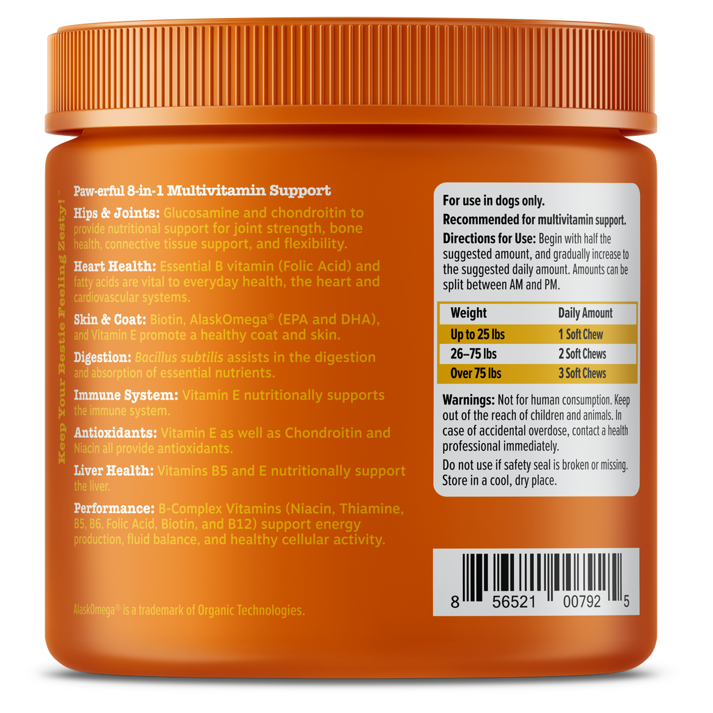 Pawlabs 8-in-1 Multivitamin Bites for Dogs