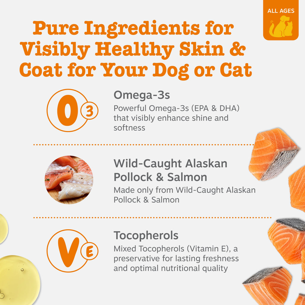 Pawlabs Wild Alaskan Omega-3 Blend Pollock + Salmon Oil