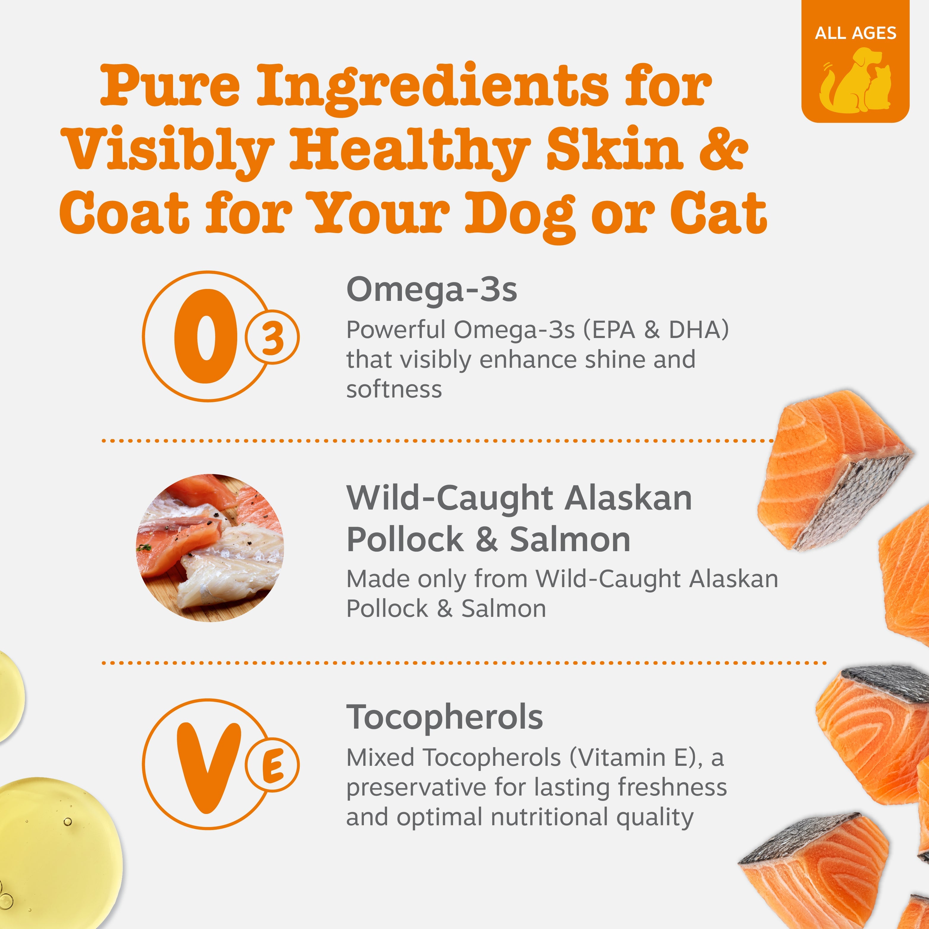 Pawlabs Wild Alaskan Omega-3 Blend Pollock + Salmon Oil