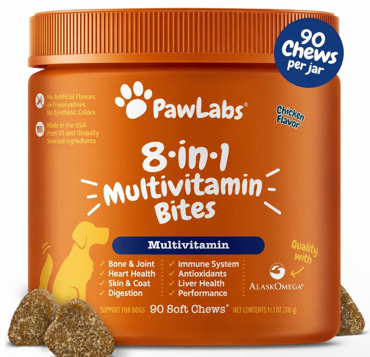 Pawlabs 8-in-1 Multivitamin Bites for Dogs